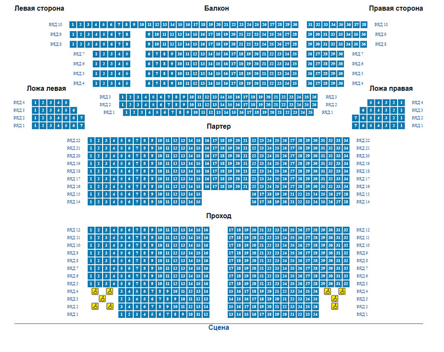 Театр бабкиной схема зала с местами
